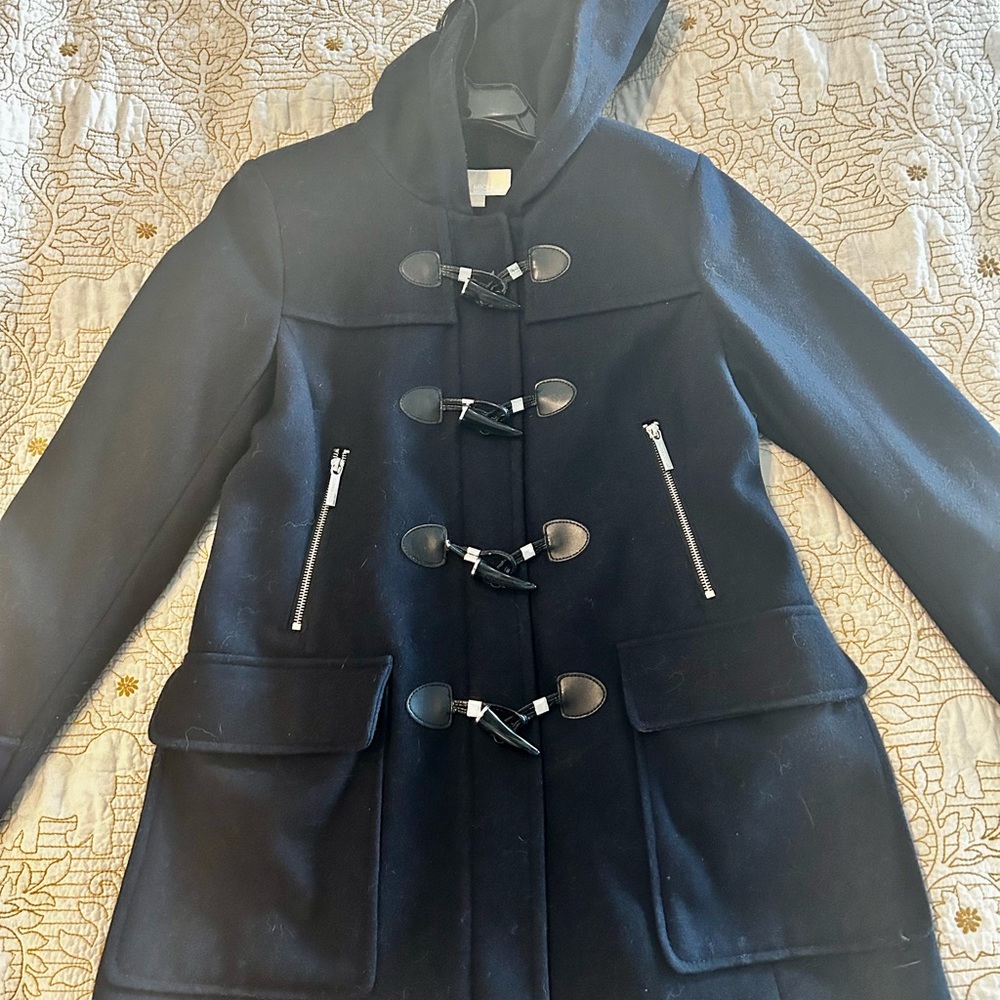 Michael Kors Hooded Toggle Coat Like New Size 6